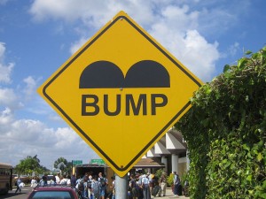Belize Speed Bump Sign